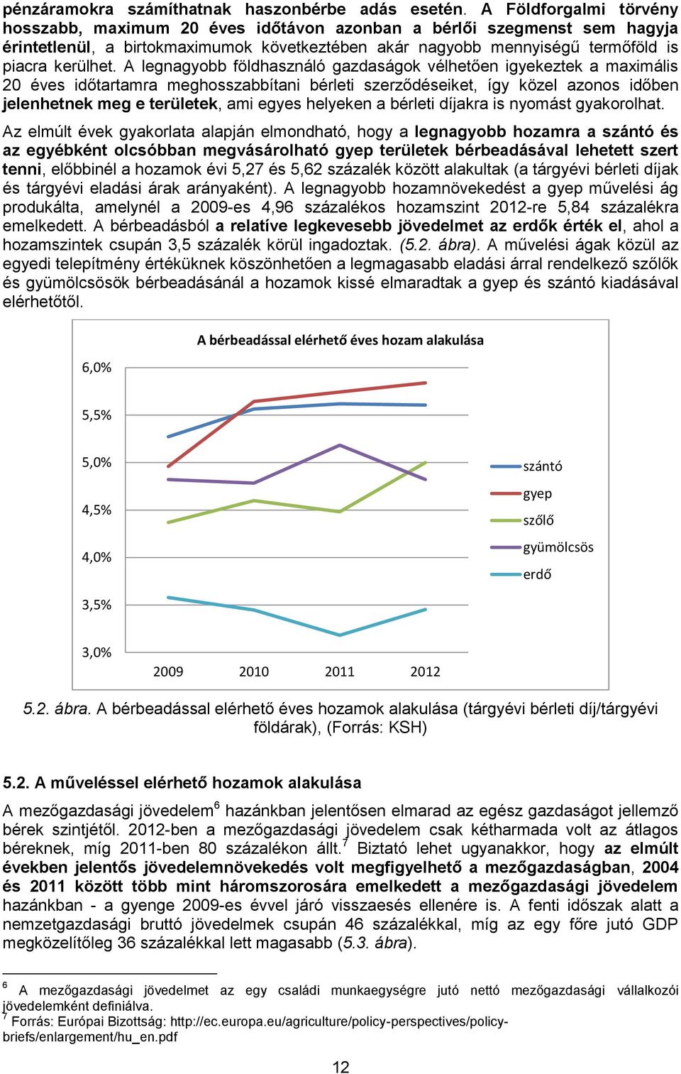 A legnagyobb földhasználó gazdaságok vélhetően igyekeztek a maximális 20 éves időtartamra meghosszabbítani bérleti szerződéseiket, így közel azonos időben jelenhetnek meg e területek, ami egyes