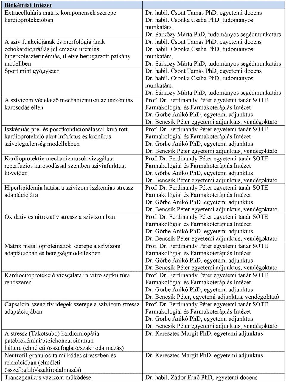 szívelégtelenség modellekben Kardioprotektív mechanizmusok vizsgálata reperfúziós károsodással szemben szívinfarktust követően Hiperlipidémia hatása a szívizom iszkémiás stressz adaptációjára