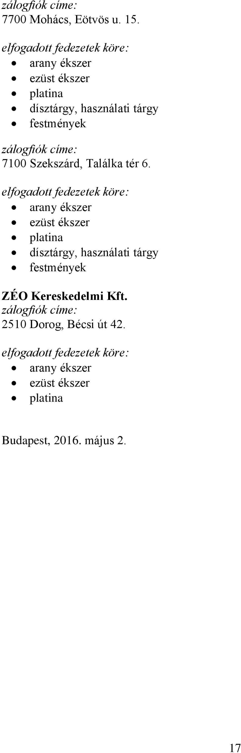 6. festmények ZÉO Kereskedelmi Kft.