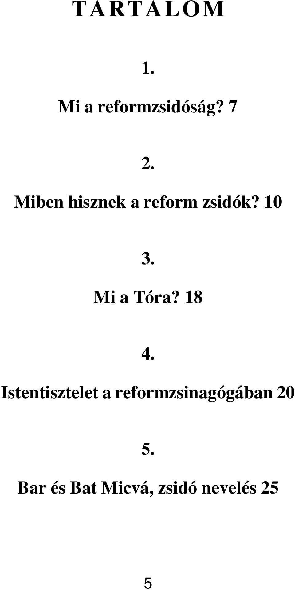 Mi a Tóra? 18 4.