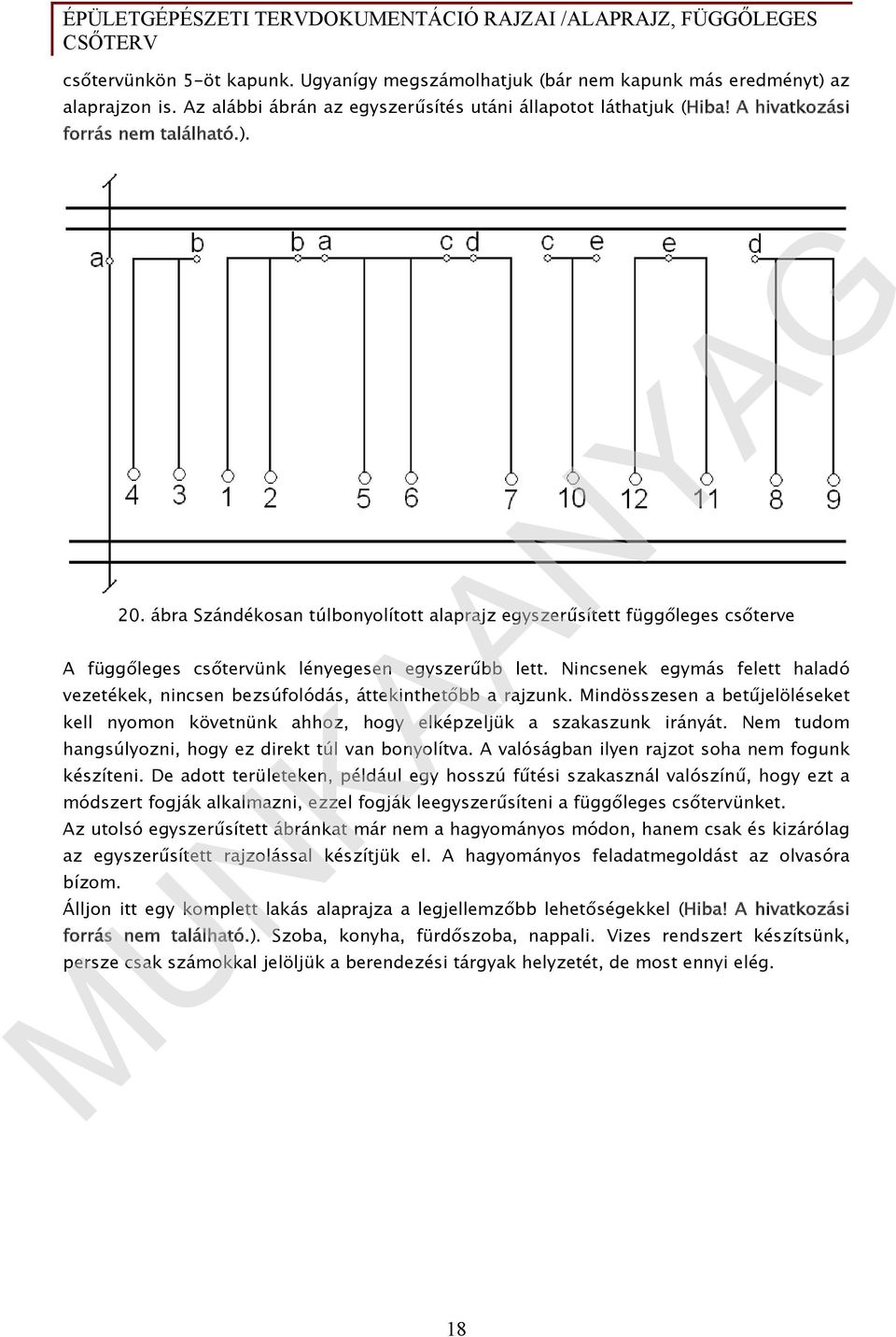 Nincsenek egymás felett haladó vezetékek, nincsen bezsúfolódás, áttekinthetőbb a rajzunk. Mindösszesen a betűjelöléseket kell nyomon követnünk ahhoz, hogy elképzeljük a szakaszunk irányát.