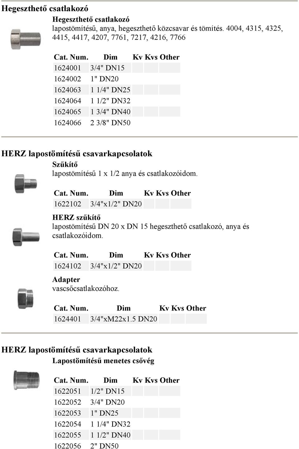 lapostömítésű csavarkapcsolatok Szűkítő lapostömítésű 1 x 1/2 anya és csatlakozóidom.