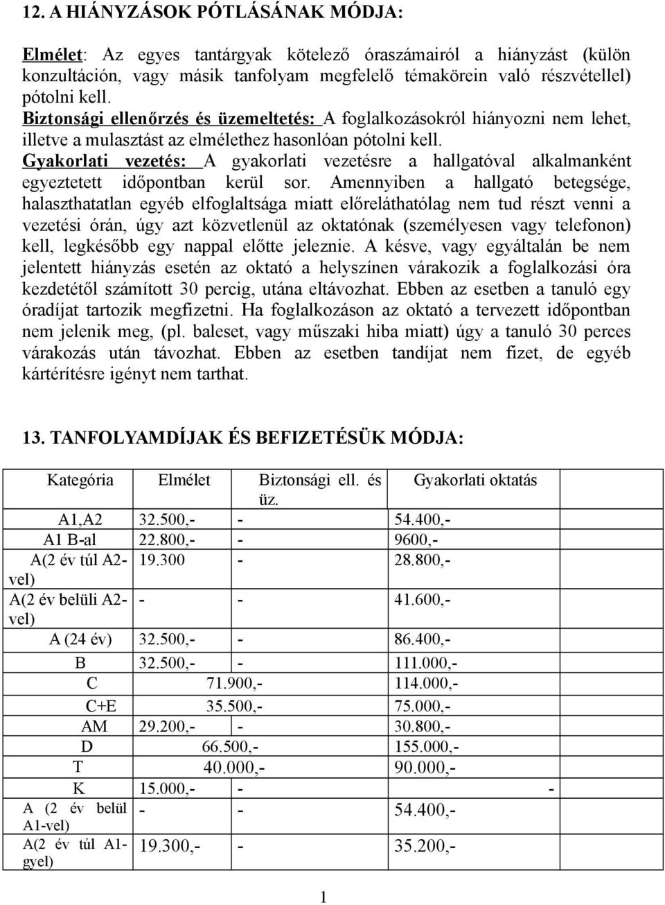 Gyakorlati vezetés: A gyakorlati vezetésre a hallgatóval alkalmanként egyeztetett időpontban kerül sor.