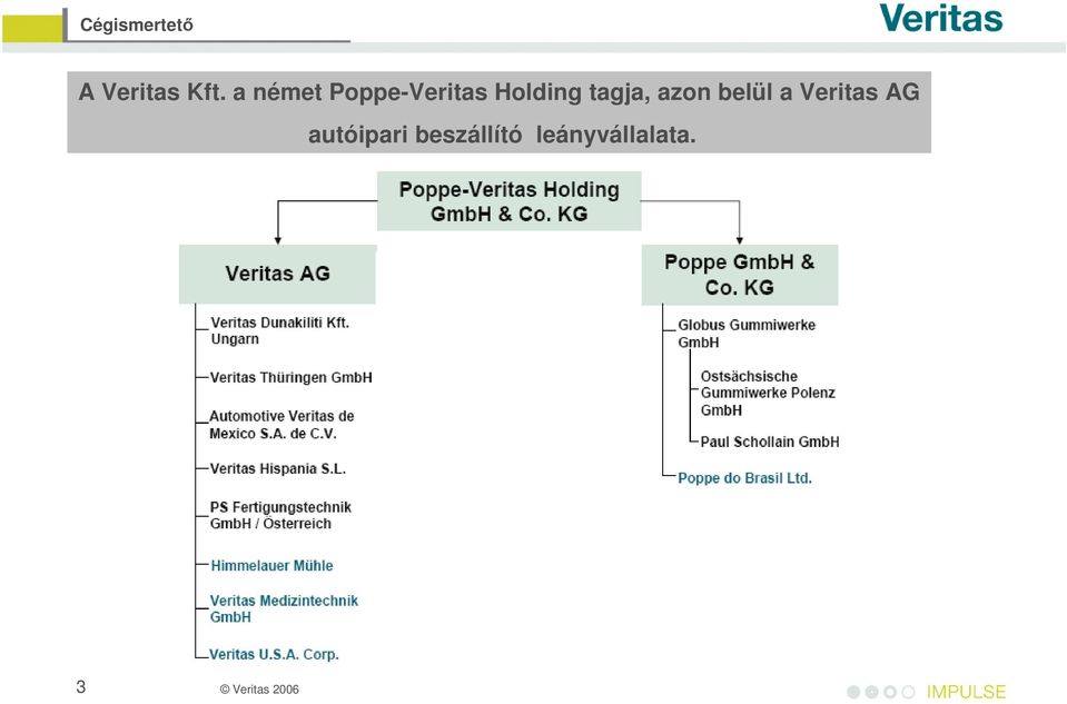 tagja, azon belül a Veritas AG