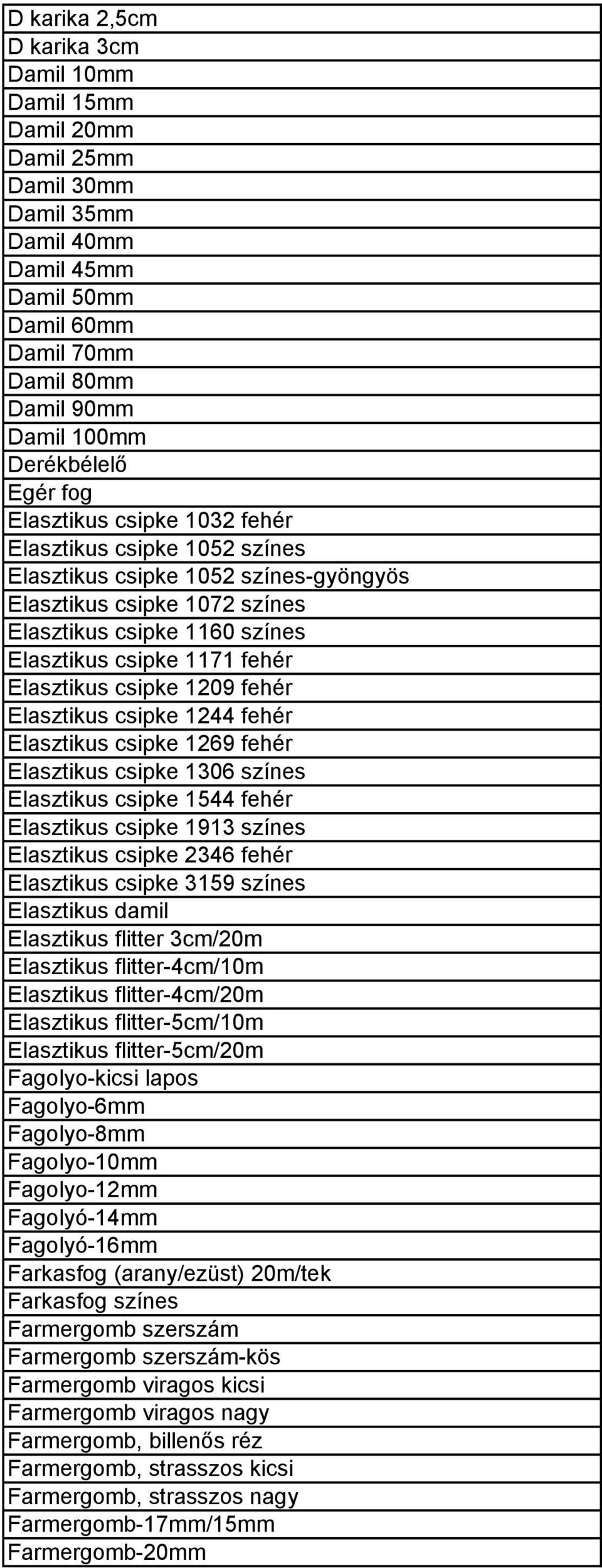 Elasztikus csipke 1209 fehér Elasztikus csipke 1244 fehér Elasztikus csipke 1269 fehér Elasztikus csipke 1306 színes Elasztikus csipke 1544 fehér Elasztikus csipke 1913 színes Elasztikus csipke 2346