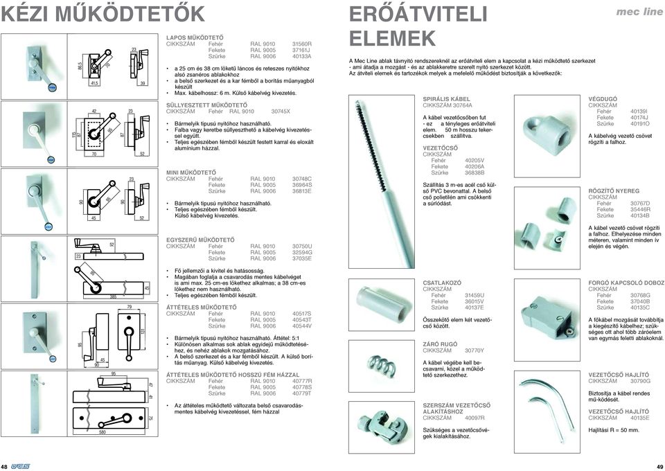 Falba vagy keretbe süllyeszthető a kábelvég kivezetéssel együtt. Teljes egészében fémből készült festett karral és eloxált alumínium házzal.