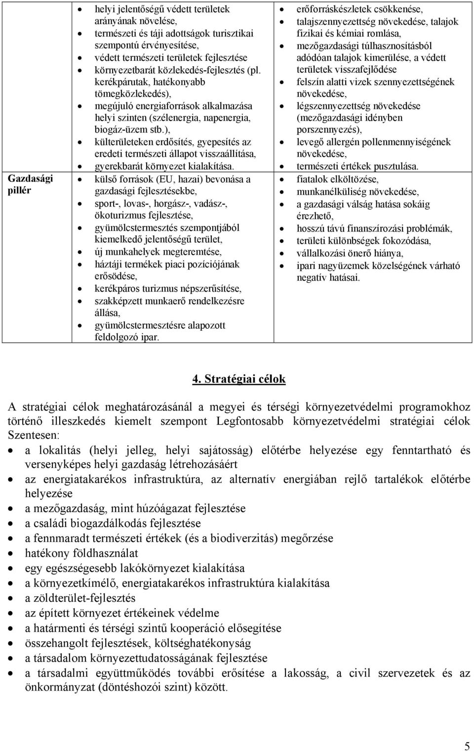 ), külterületeken erdősítés, gyepesítés az eredeti természeti állapot visszaállítása, gyerekbarát környezet kialakítása.