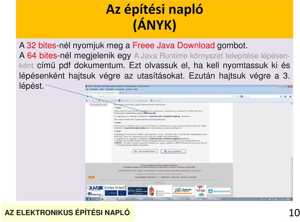 lépésenként című pdf dokumentum.