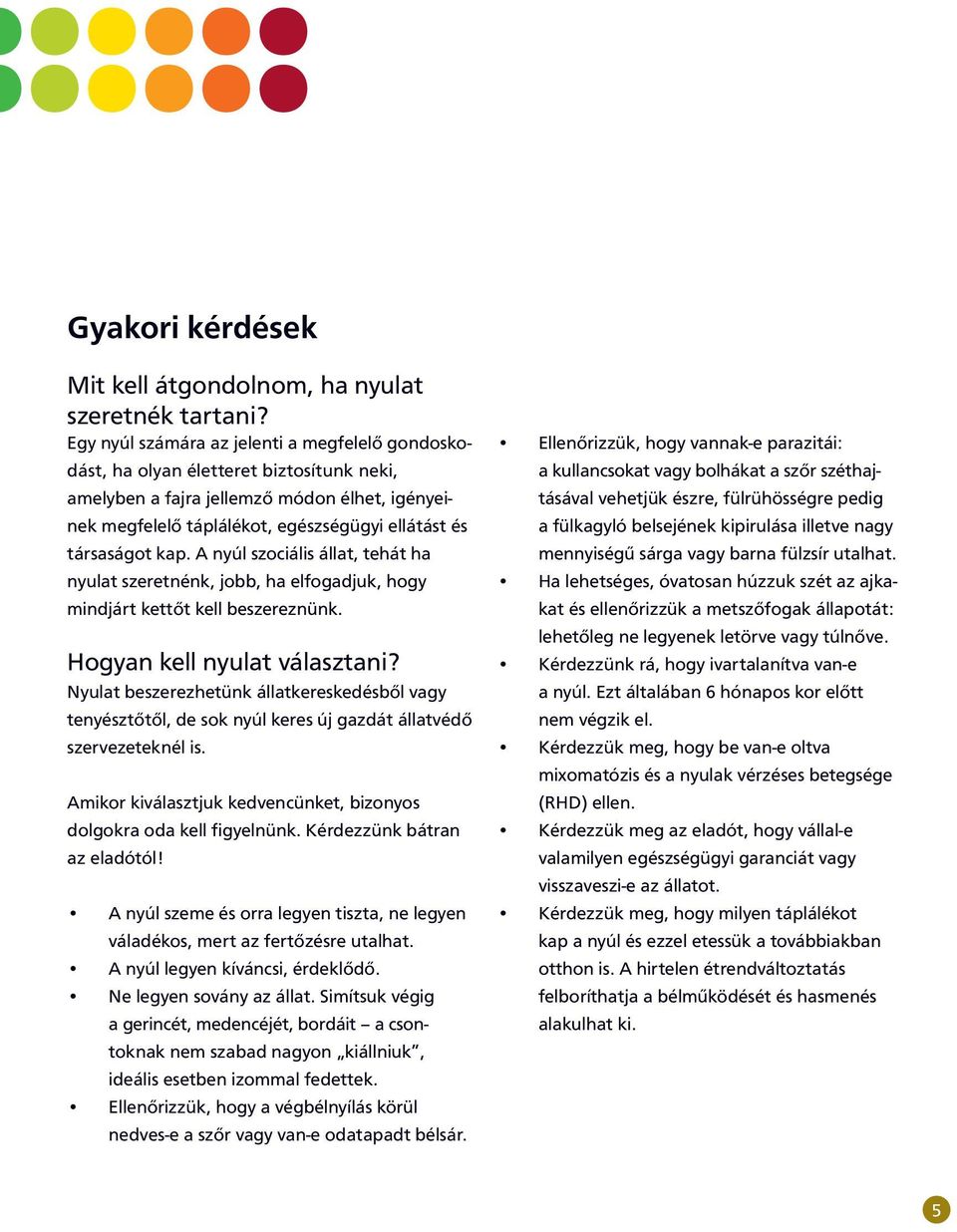 kap. A nyúl szociális állat, tehát ha nyulat szeretnénk, jobb, ha elfogadjuk, hogy mindjárt kettőt kell beszereznünk. Hogyan kell nyulat választani?