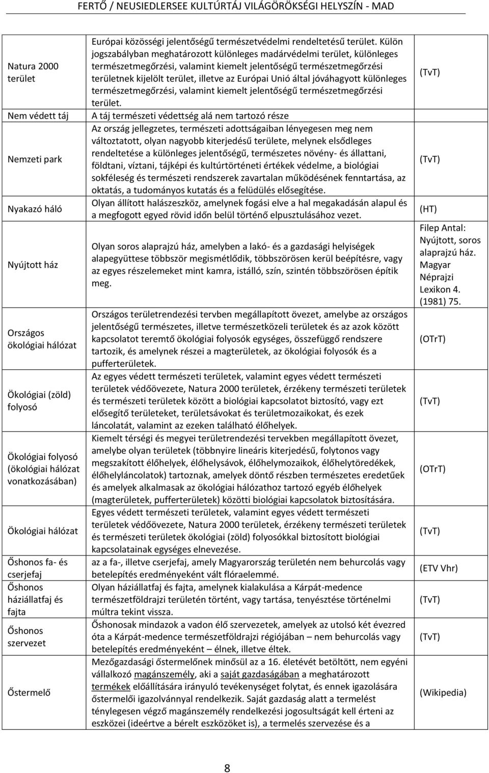 Külön jogszabályban meghatározott különleges madárvédelmi terület, különleges természetmegőrzési, valamint kiemelt jelentőségű természetmegőrzési területnek kijelölt terület, illetve az Európai Unió