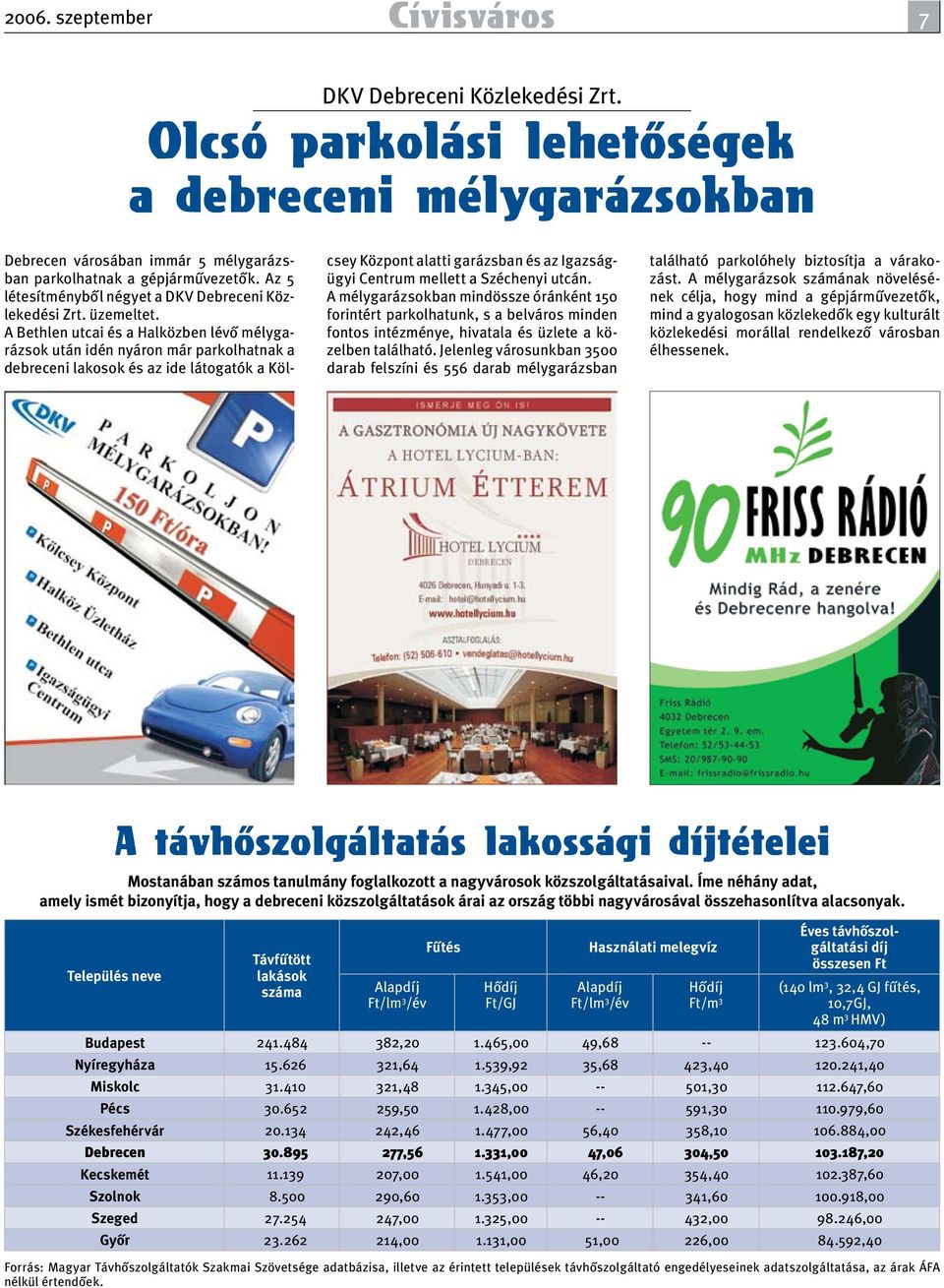 A Bethlen utcai és a Halközben lévő mélygarázsok után idén nyáron már parkolhatnak a debreceni lakosok és az ide látogatók a Kölcsey Központ alatti garázsban és az Igazságügyi Centrum mellett a