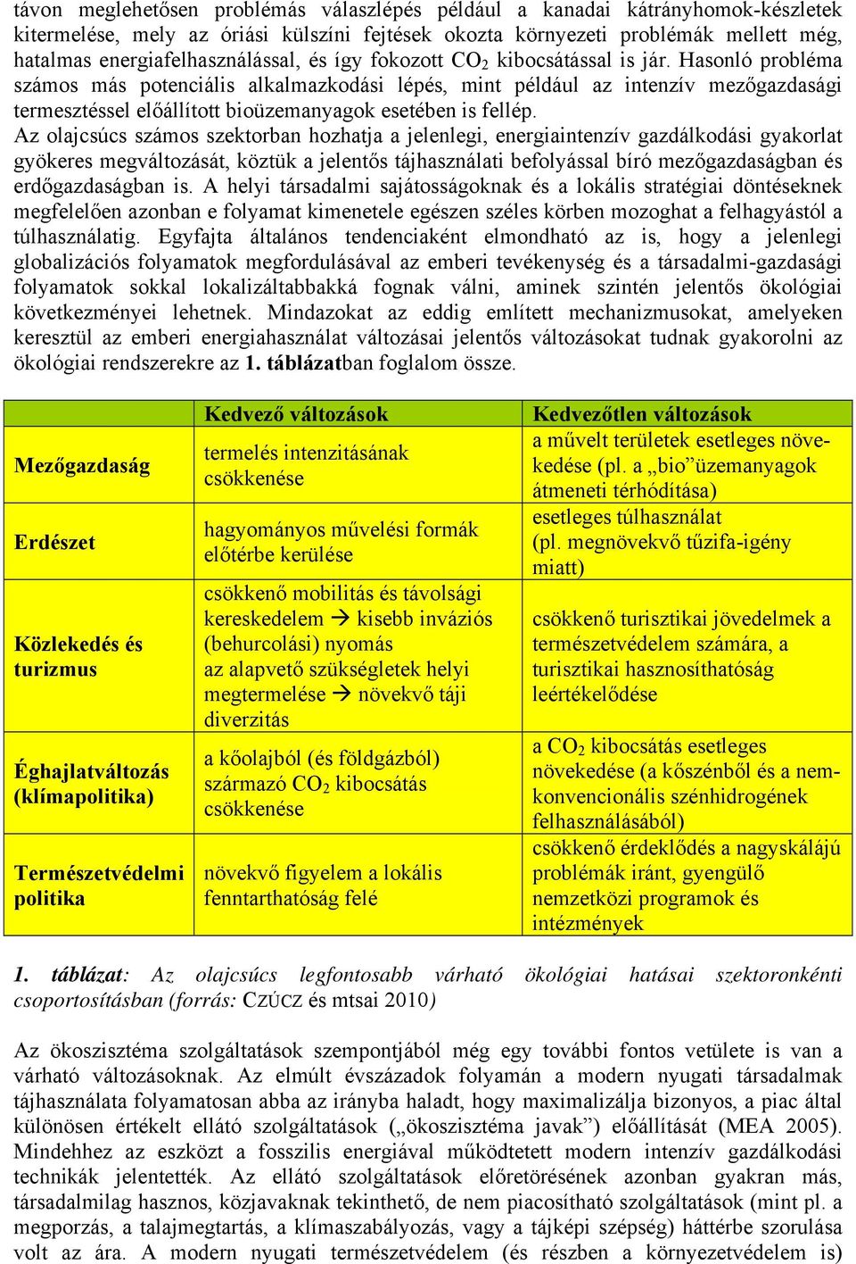 Hasonló probléma számos más potenciális alkalmazkodási lépés, mint például az intenzív mezőgazdasági termesztéssel előállított bioüzemanyagok esetében is fellép.