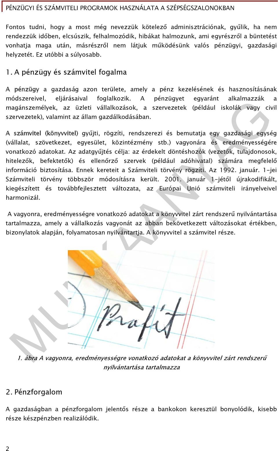 A pénzügy és számvitel fogalma A pénzügy a gazdaság azon területe, amely a pénz kezelésének és hasznosításának módszereivel, eljárásaival foglalkozik.