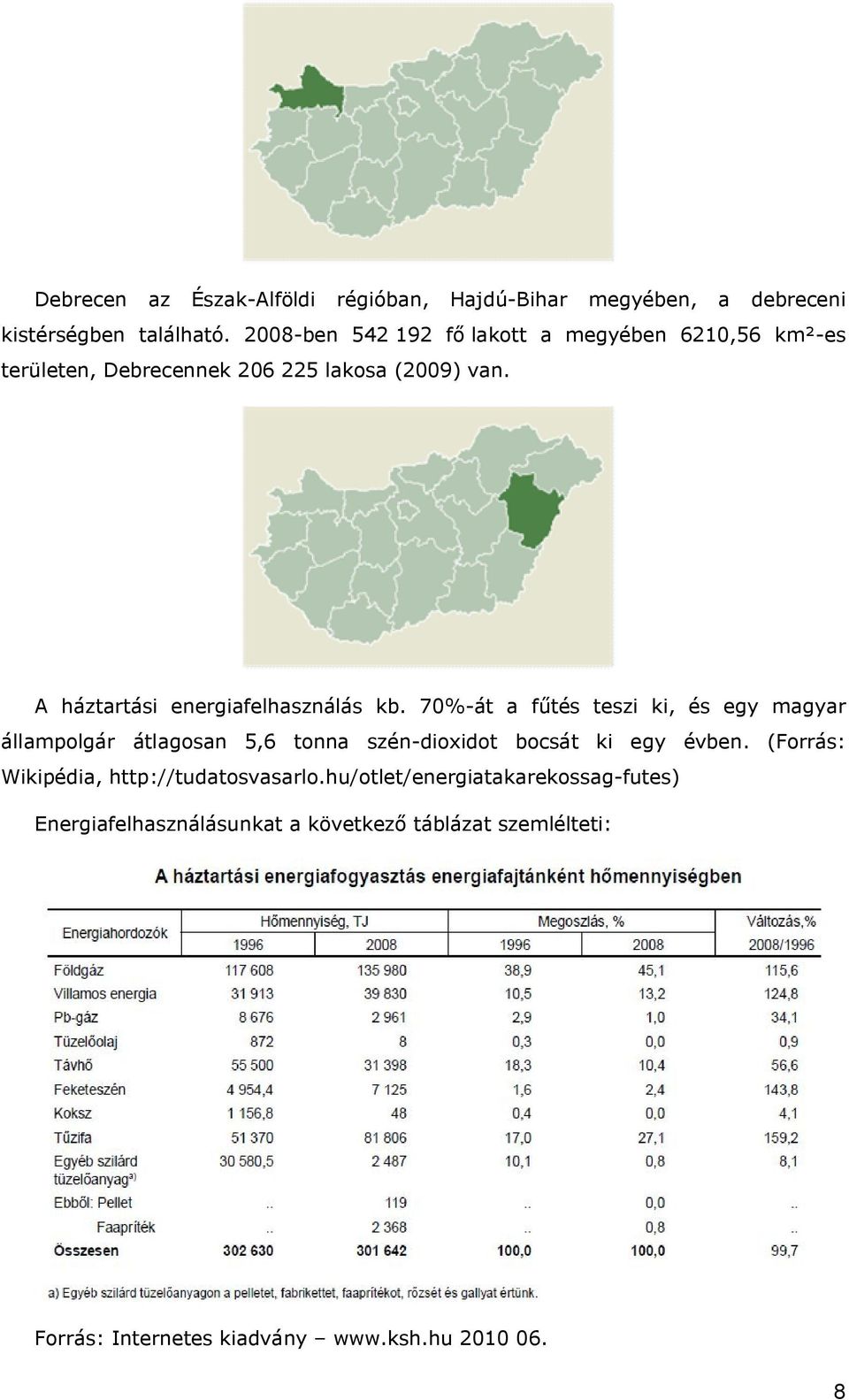 A háztartási energiafelhasználás kb.