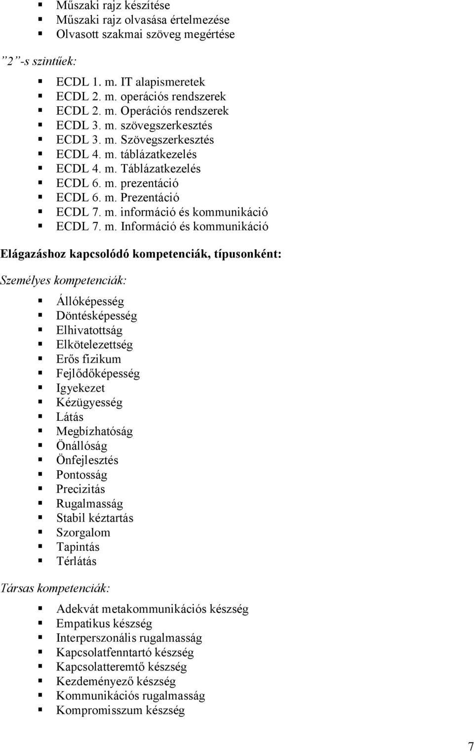 Szövegszerkesztés ECDL 4. m.