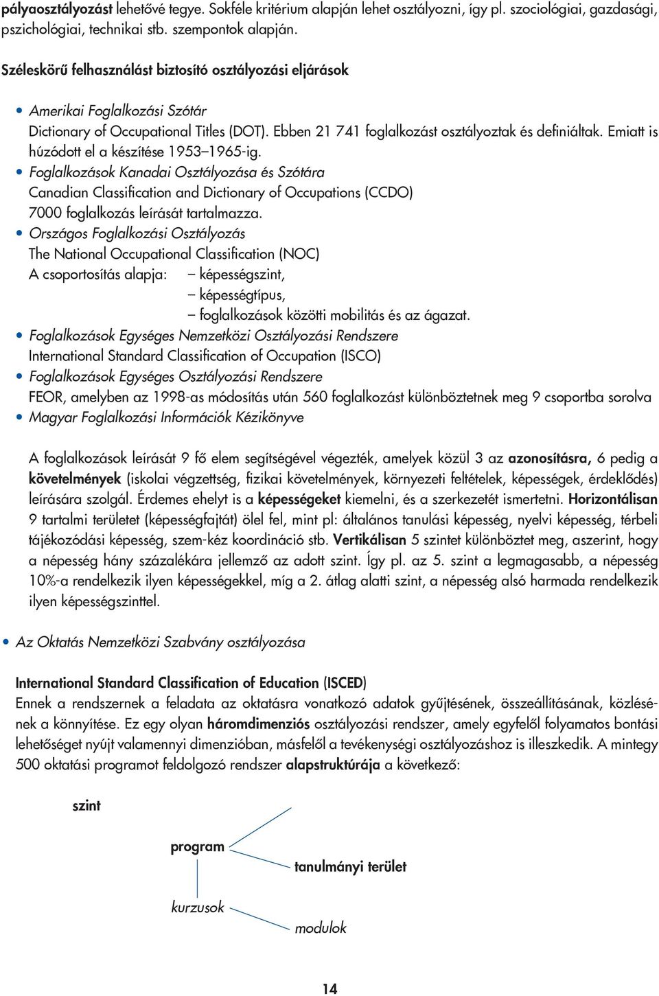 Emiatt is húzódott el a készítése 1953 1965-ig. Foglalkozások Kanadai Osztályozása és Szótára Canadian Classification and Dictionary of Occupations (CCDO) 7000 foglalkozás leírását tartalmazza.