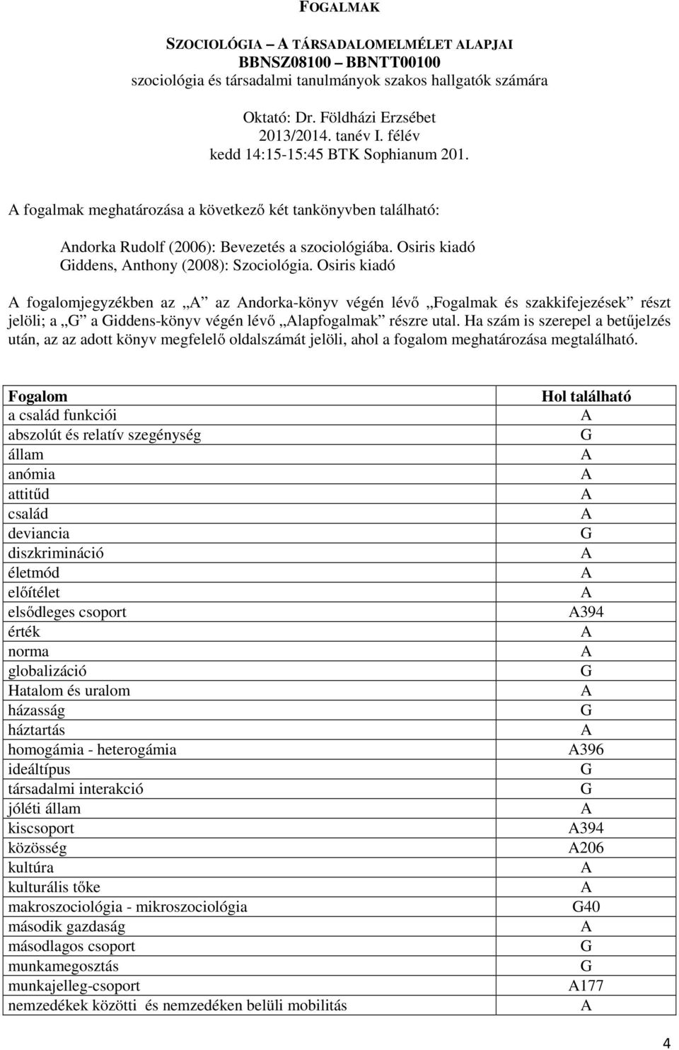 Osiris kiadó fogalomjegyzékben az az ndorka-könyv végén lévő Fogalmak és szakkifejezések részt jelöli; a a iddens-könyv végén lévő lapfogalmak részre utal.