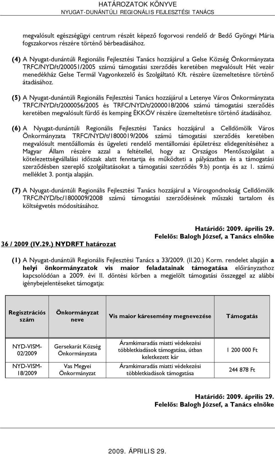 és Szolgáltató Kft. részére üzemeltetésre történő átadásához.