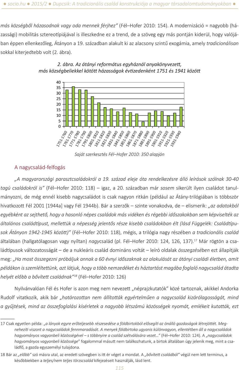 században alakult ki az alacsony szintű exogámia, amely tradicionálisan sokkal kiterjedtebb volt (2. ábra)