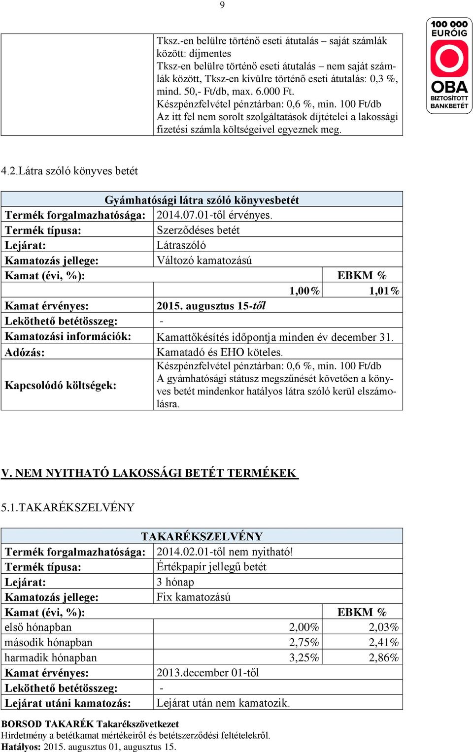 Látra szóló könyves betét Gyámhatósági látra szóló könyvesbetét Termék forgalmazhatósága: 2014.07.01-től érvényes.