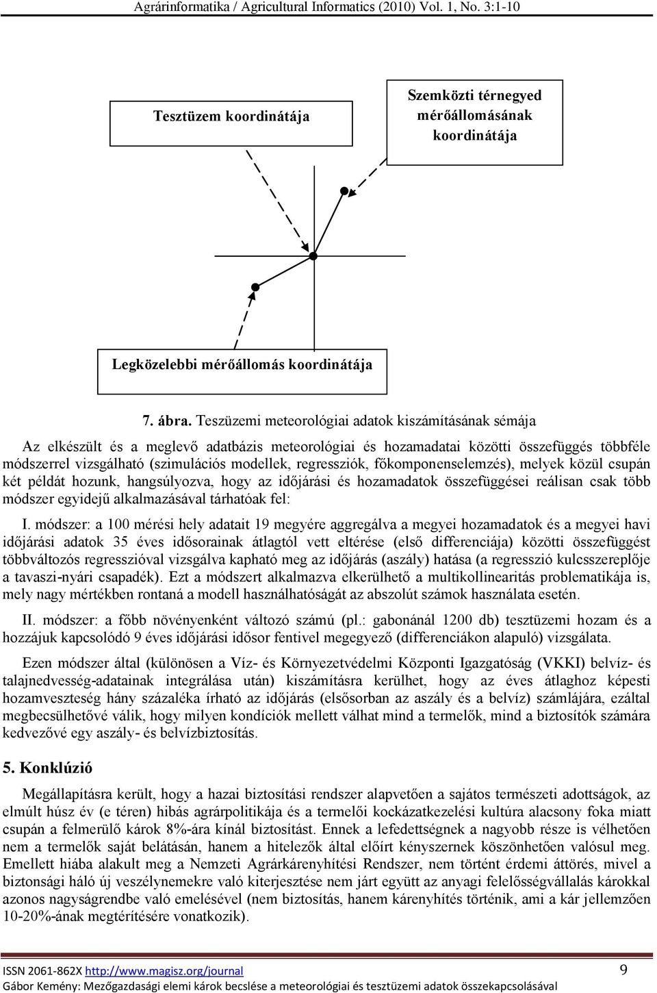 regressziók, főkomponenselemzés), melyek közül csupán két példát hozunk, hangsúlyozva, hogy az időjárási és hozamadatok összefüggései reálisan csak több módszer egyidejű alkalmazásával tárhatóak fel: