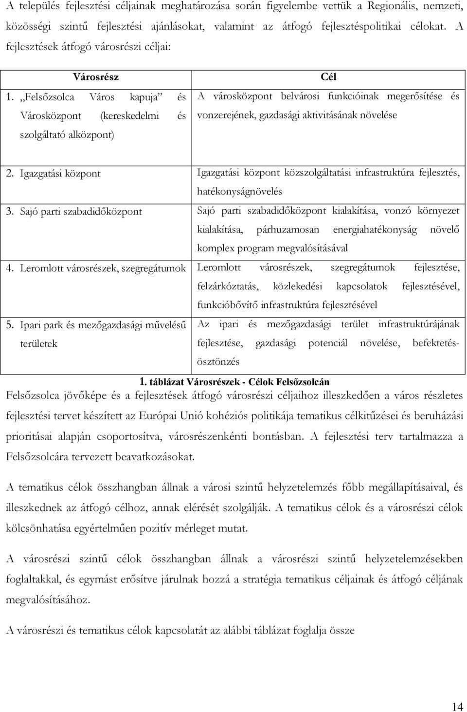 Felsőzsolca Város kapuja és Városközpont (kereskedelmi és szolgáltató alközpont) Cél A városközpont belvárosi funkcióinak megerősítése és vonzerejének, gazdasági aktivitásának növelése 2.