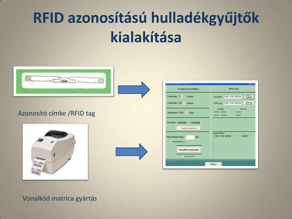 Azonosító címke /RFID tag