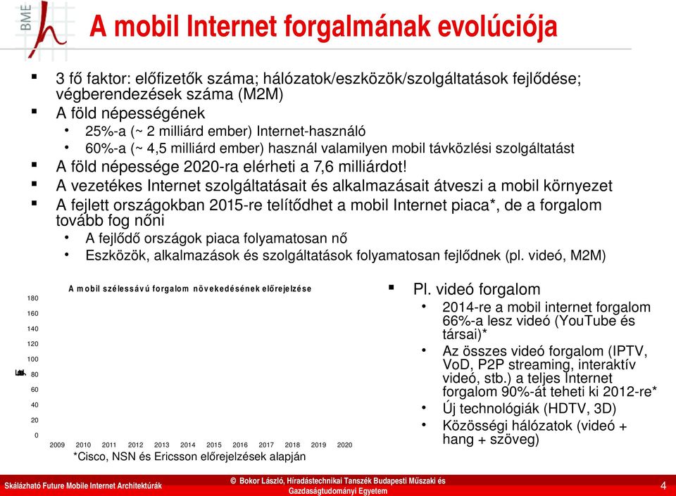 A vezetékes Internet szolgáltatásait és alkalmazásait átveszi a mobil környezet A fejlett országokban 2015 re telítődhet a mobil Internet piaca*, de a forgalom tovább fog nőni A fejlődő országok