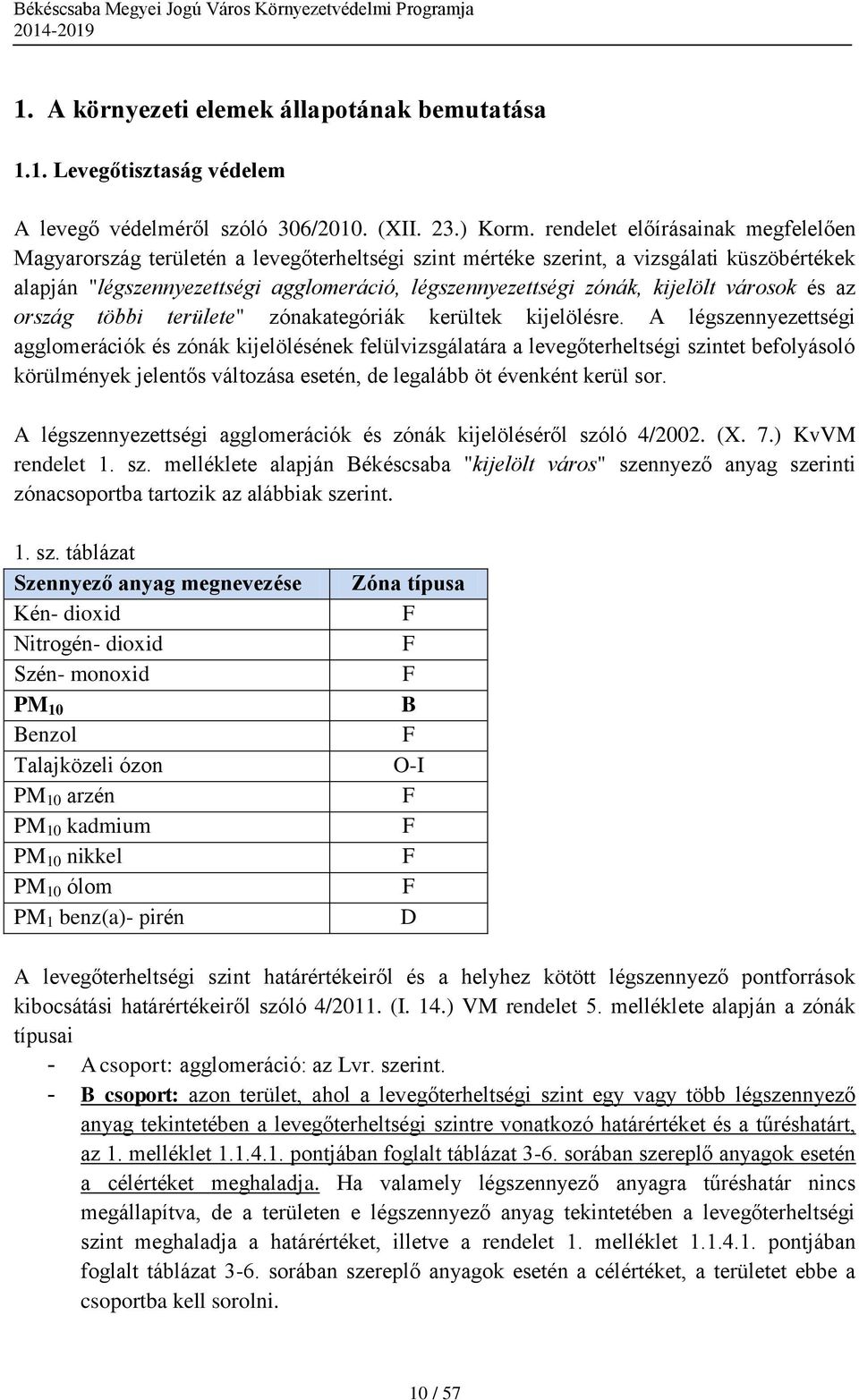 kijelölt városok és az ország többi területe" zónakategóriák kerültek kijelölésre.