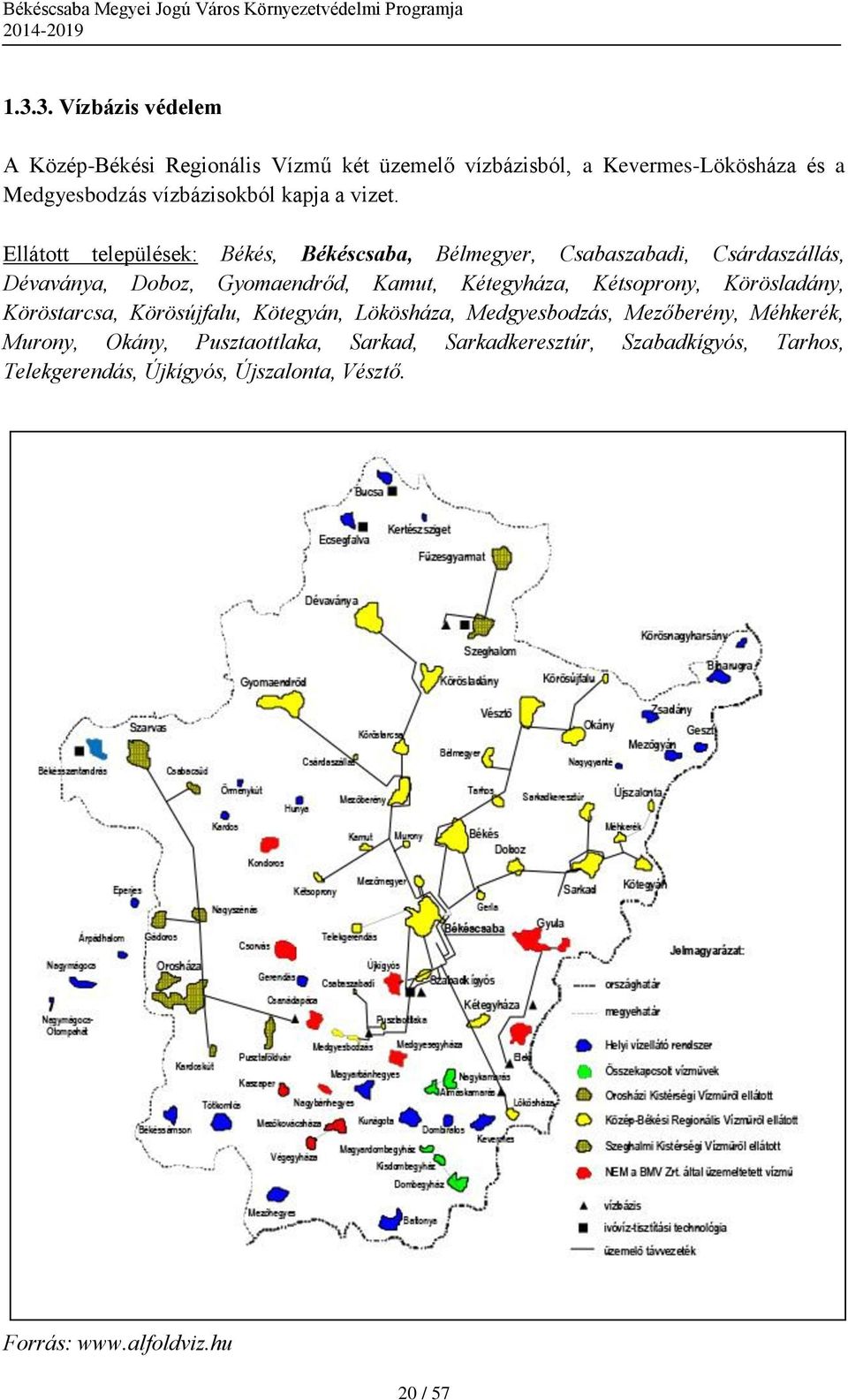 Ellátott települések: Békés, Békéscsaba, Bélmegyer, Csabaszabadi, Csárdaszállás, Dévaványa, Doboz, Gyomaendrőd, Kamut, Kétegyháza,