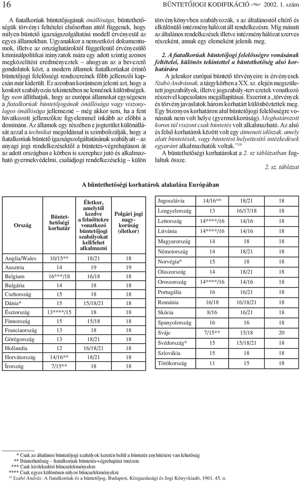 Ugyanakkor a nemzetközi dokumentumok, illetve az országhatároktól függetlenül érvényesülő kriminálpolitikai irányzatok mára egy adott szintig azonos megközelítést eredményeztek ahogyan az a bevezető