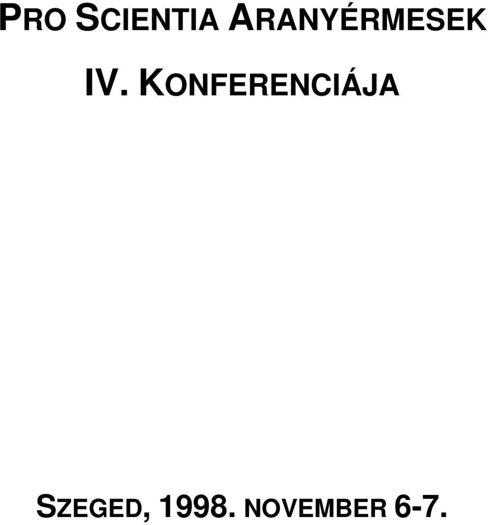 KONFERENCIÁJA