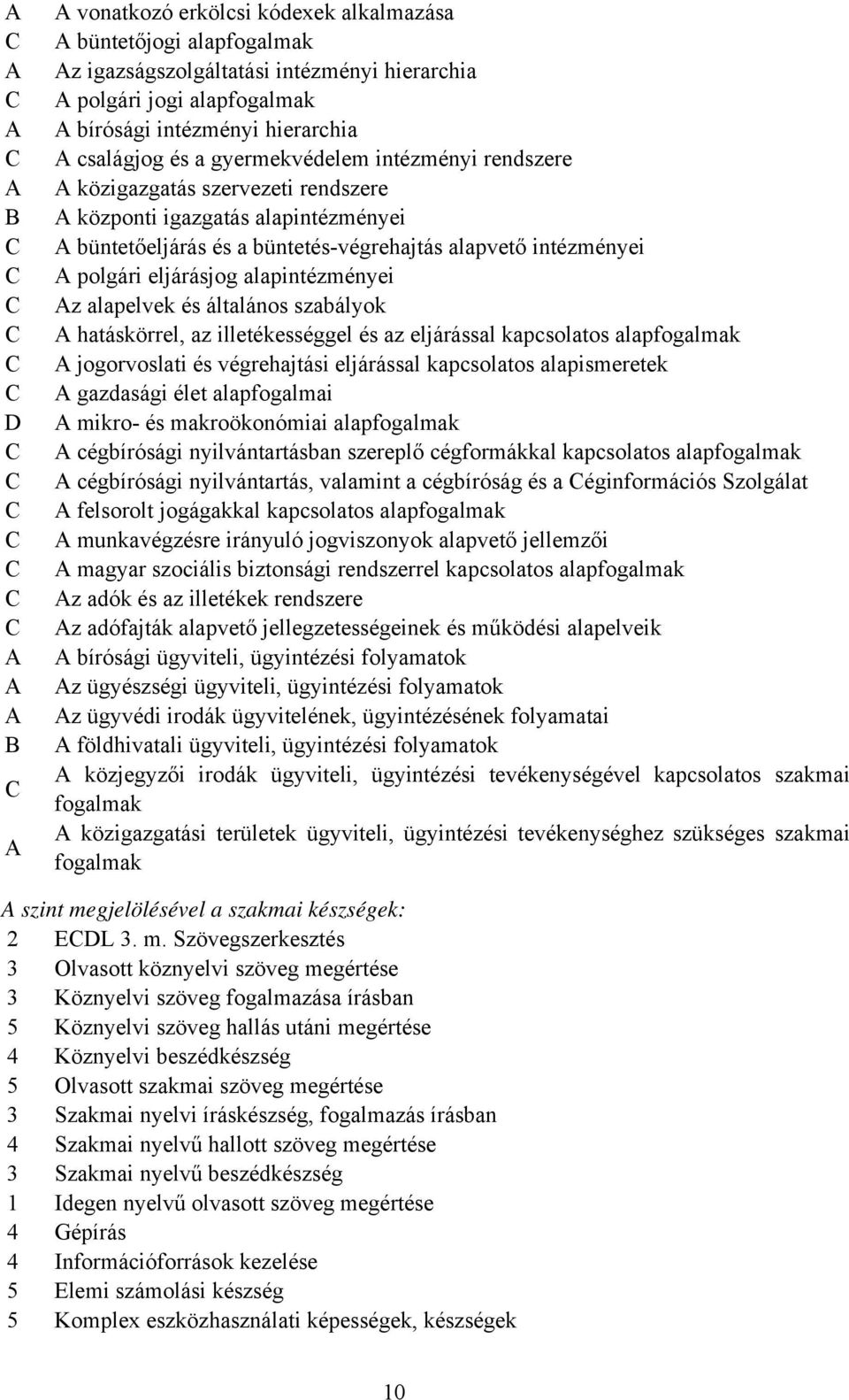 alapintézményei z alapelvek és általános szabályok hatáskörrel, az illetékességgel és az eljárással kapcsolatos alapfogalmak jogorvoslati és végrehajtási eljárással kapcsolatos alapismeretek