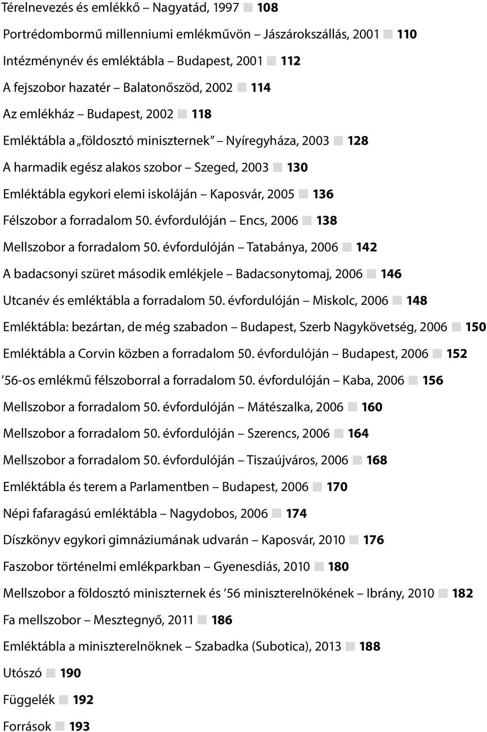 forradalom 50. évfordulóján Encs, 2006 138 Mellszobor a forradalom 50.