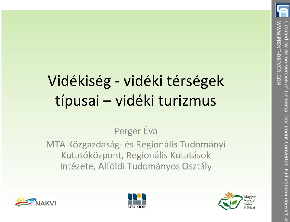 Regionális Tudományi Kutatóközpont,