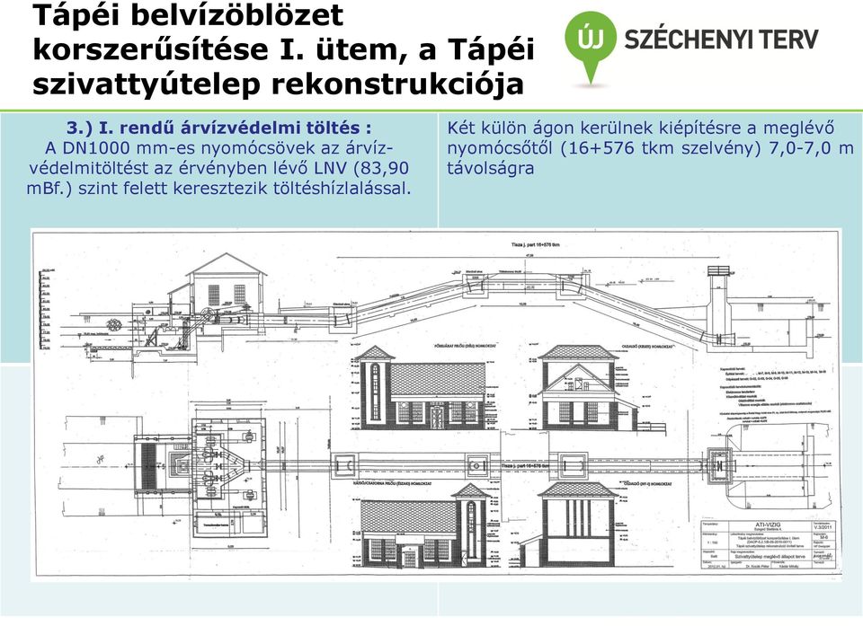 érvényben lévő LNV (83,90 mbf.) szint felett keresztezik töltéshízlalással.