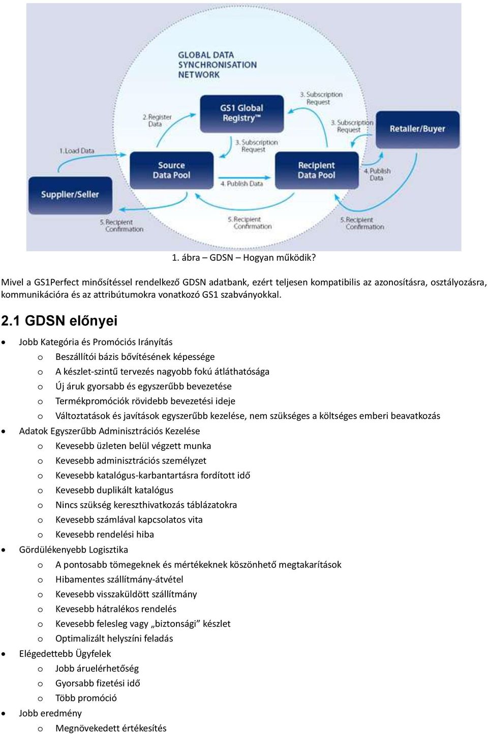 1 GDSN előnyei Jobb Kategória és Promóciós Irányítás o Beszállítói bázis bővítésének képessége o A készlet-szintű tervezés nagyobb fokú átláthatósága o Új áruk gyorsabb és egyszerűbb bevezetése o