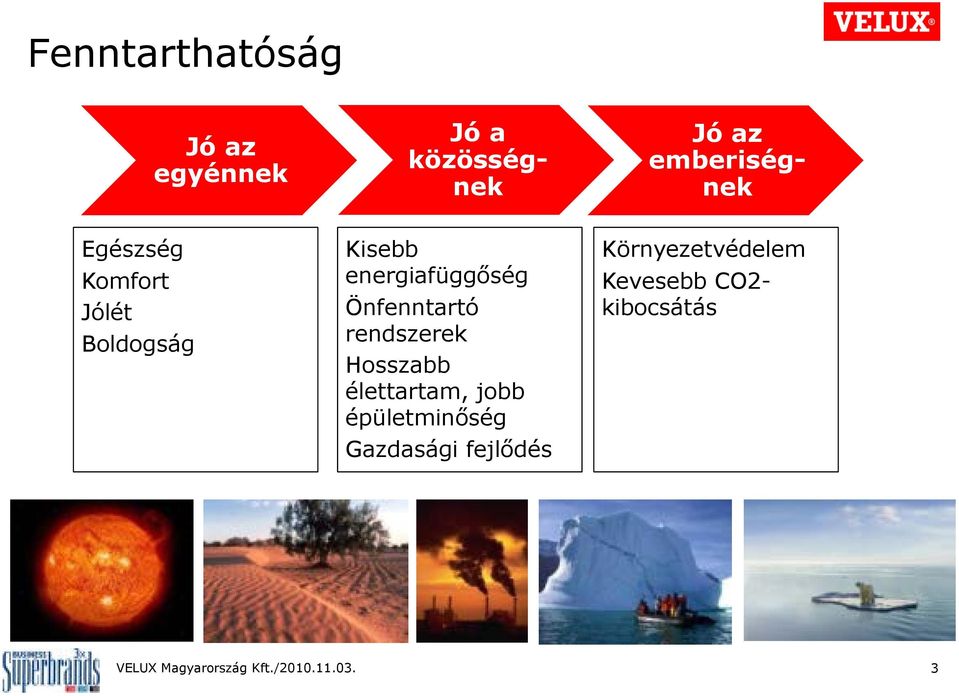 rendszerek Hosszabb élettartam, jobb épületminőség Gazdasági fejlődés