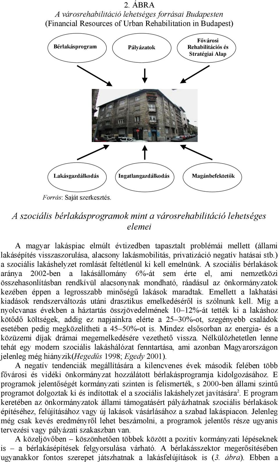 A szociális bérlakásprogramok mint a városrehabilitáció lehetséges elemei A magyar lakáspiac elmúlt évtizedben tapasztalt problémái mellett (állami lakásépítés visszaszorulása, alacsony