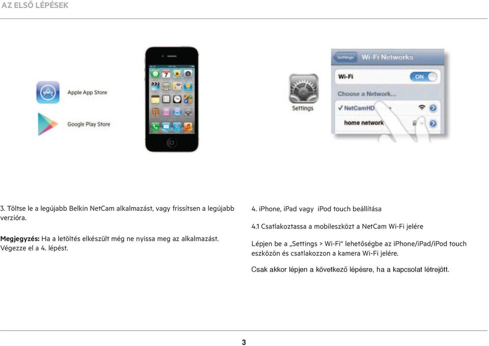 lépést. 4. iphone, ipad vagy ipod touch beállítása 4.