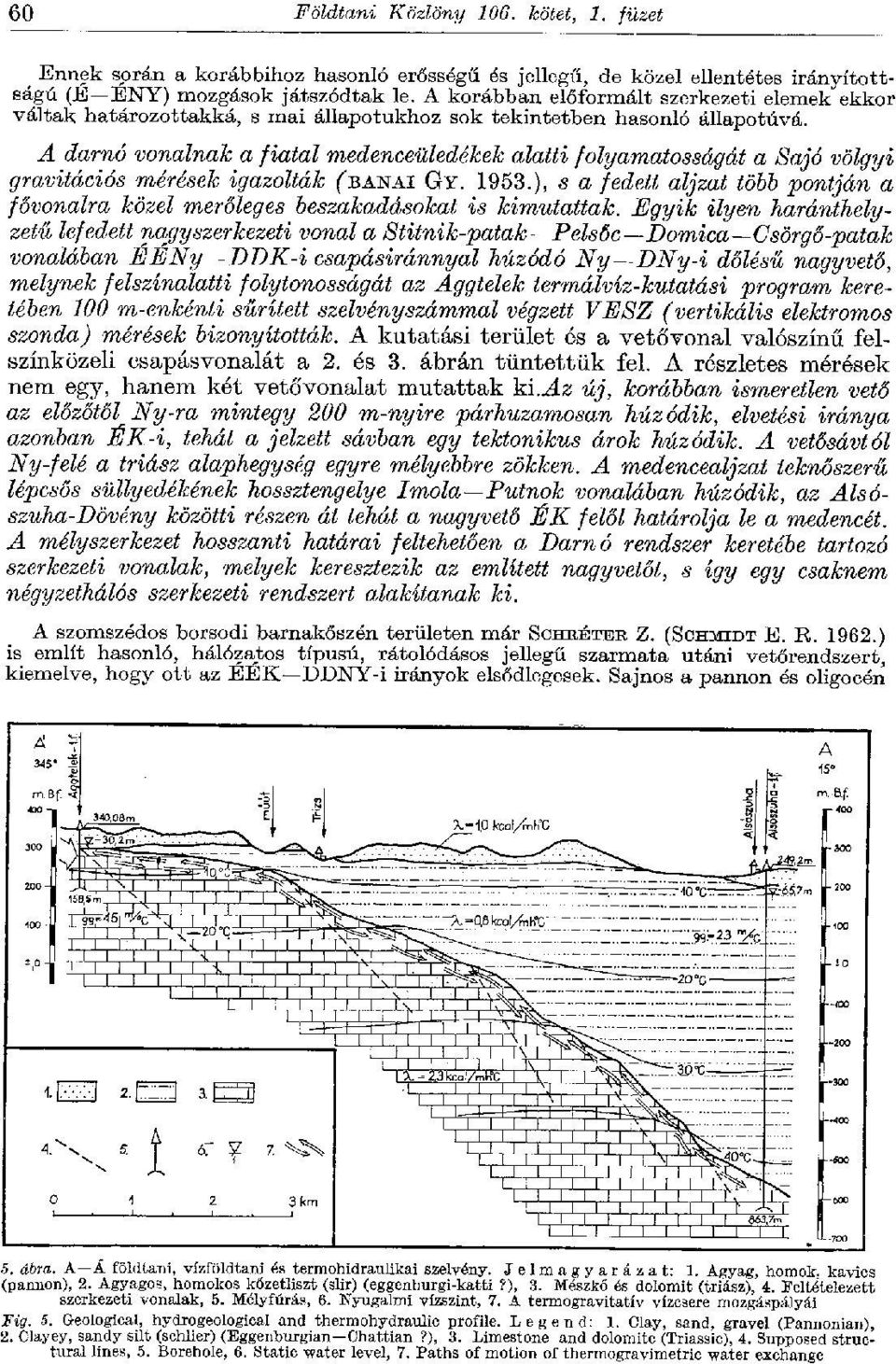 A darnó vonalnak a fiatal medenceüledékek alatti folyamatosságát a Sajó völgyi gravitációs mérések igazolták ('BANAI GY. 1953.