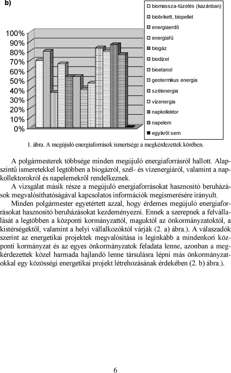 Alapszintű ismeretekkel legtöbben a biogázról, szél- és vízenergiáról, valamint a napkollektorokról és napelemekről rendelkeznek.