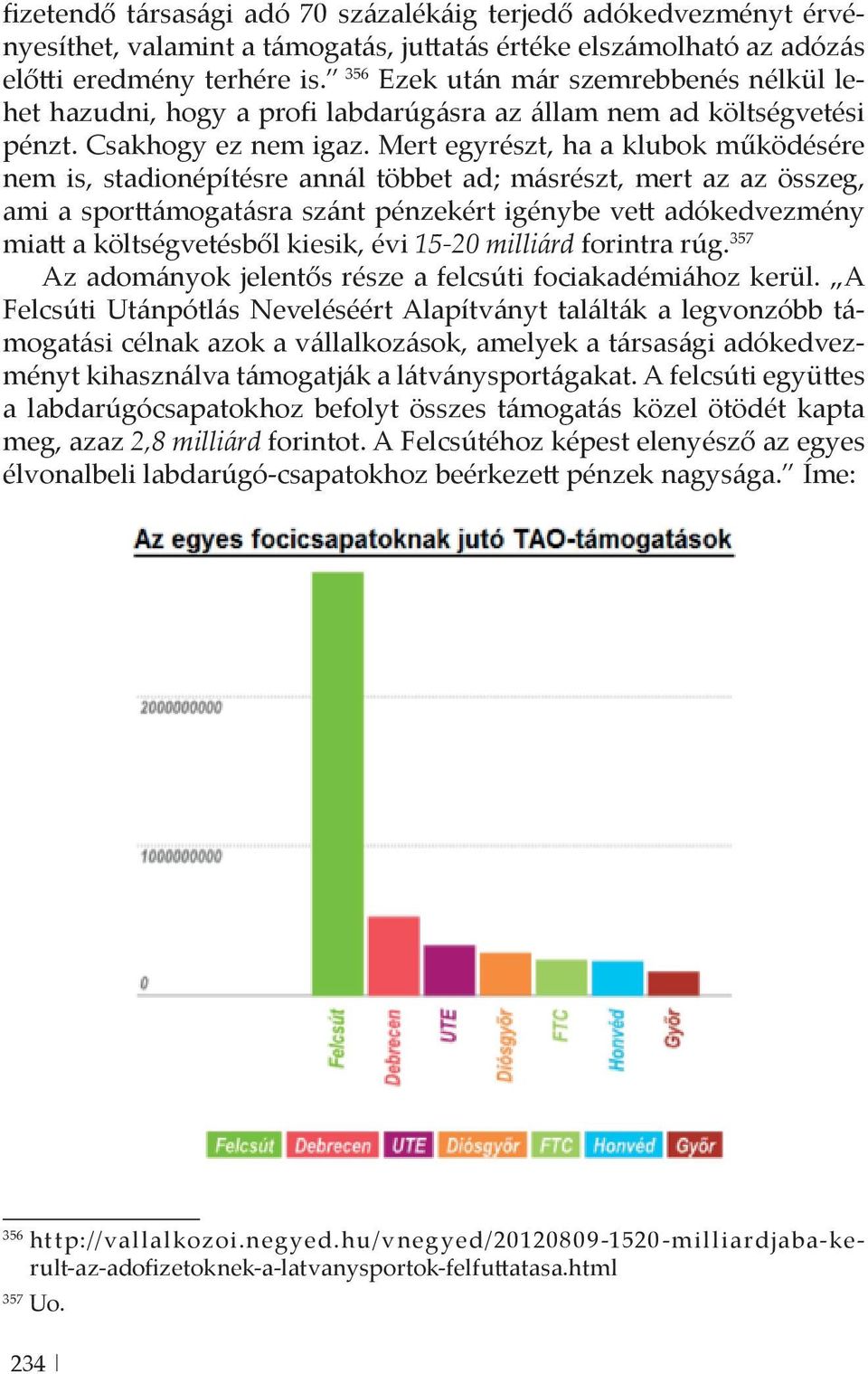 Mert egyrészt, ha a klubok működésére nem is, stadionépítésre annál többet ad; másrészt, mert az az összeg, ami a spor ámogatásra szánt pénzekért igénybe ve adókedvezmény mia a költségvetésből