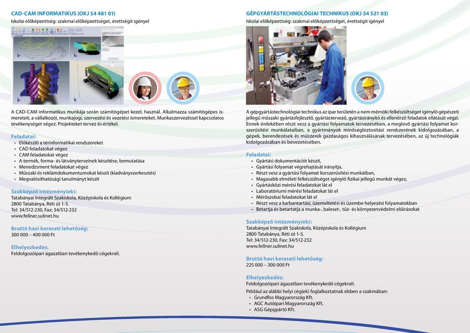 Munkaszervezéssel kapcsolatos tevékenységet végez. Projekteket tervez és értékel.