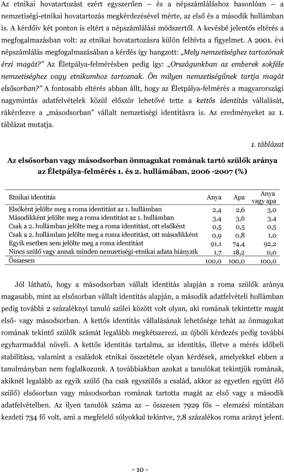 évi népszámlálás megfogalmazásában a kérdés így hangzott: Mely nemzetiséghez tartozónak érzi magát?