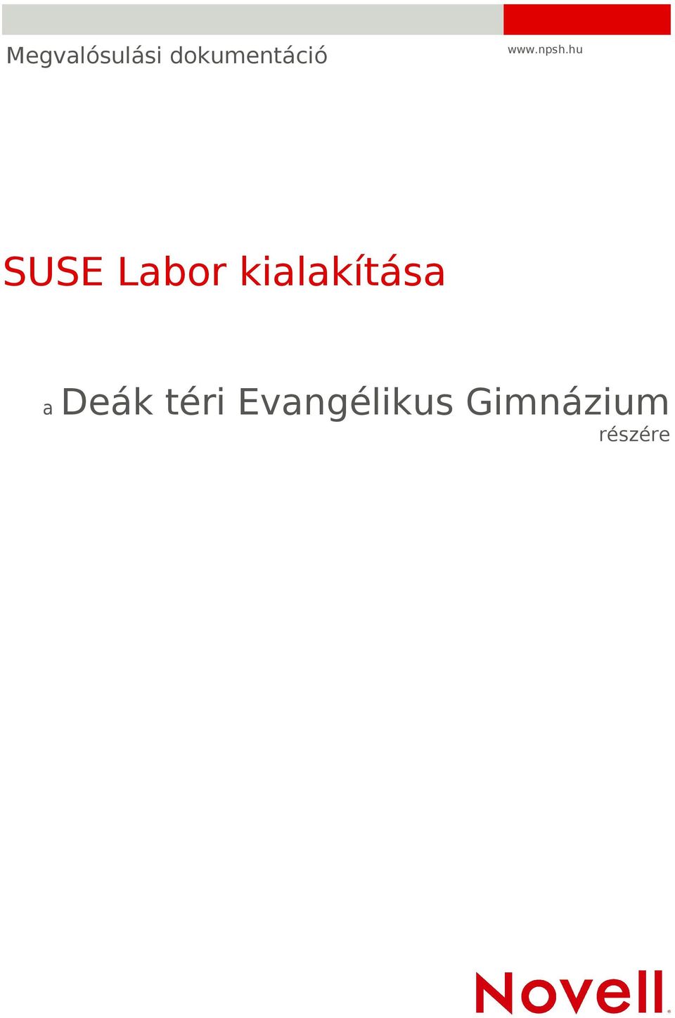 hu SUSE Labor kialakítása