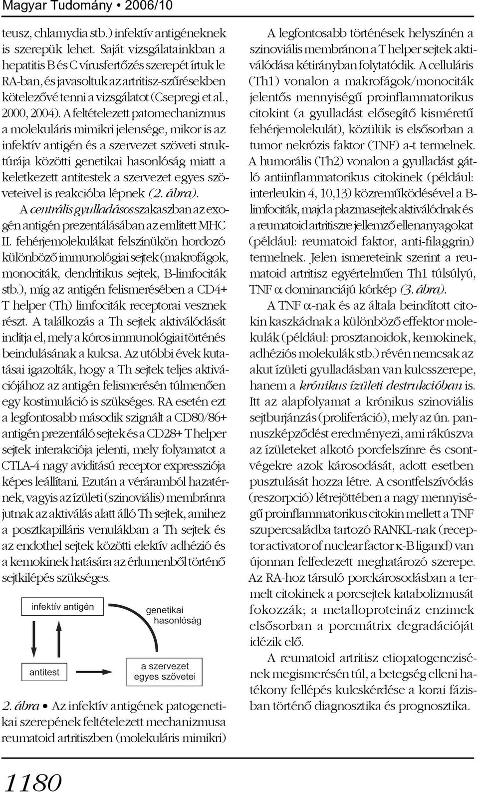 A feltételezett patomechanizmus a molekuláris mimikri jelensége, mikor is az infektív antigén és a szervezet szöveti struktúrája közötti genetikai hasonlóság miatt a keletkezett antitestek a