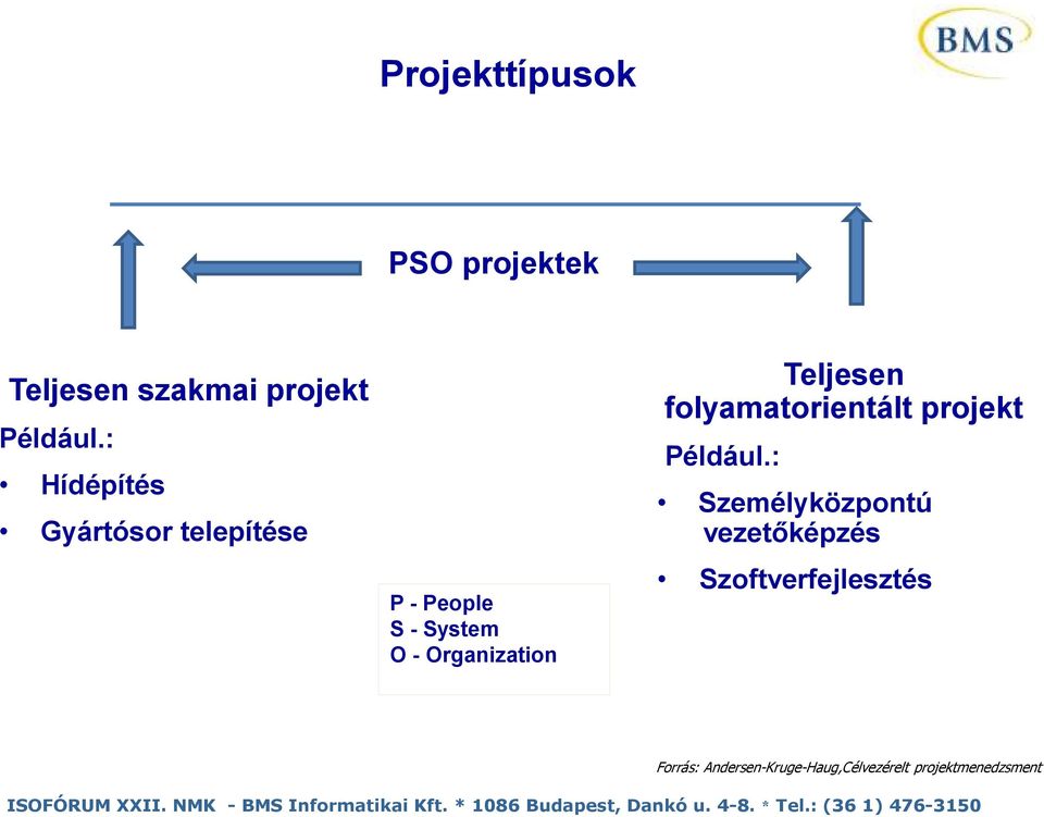 Teljesen folyamatorientált projekt Például.