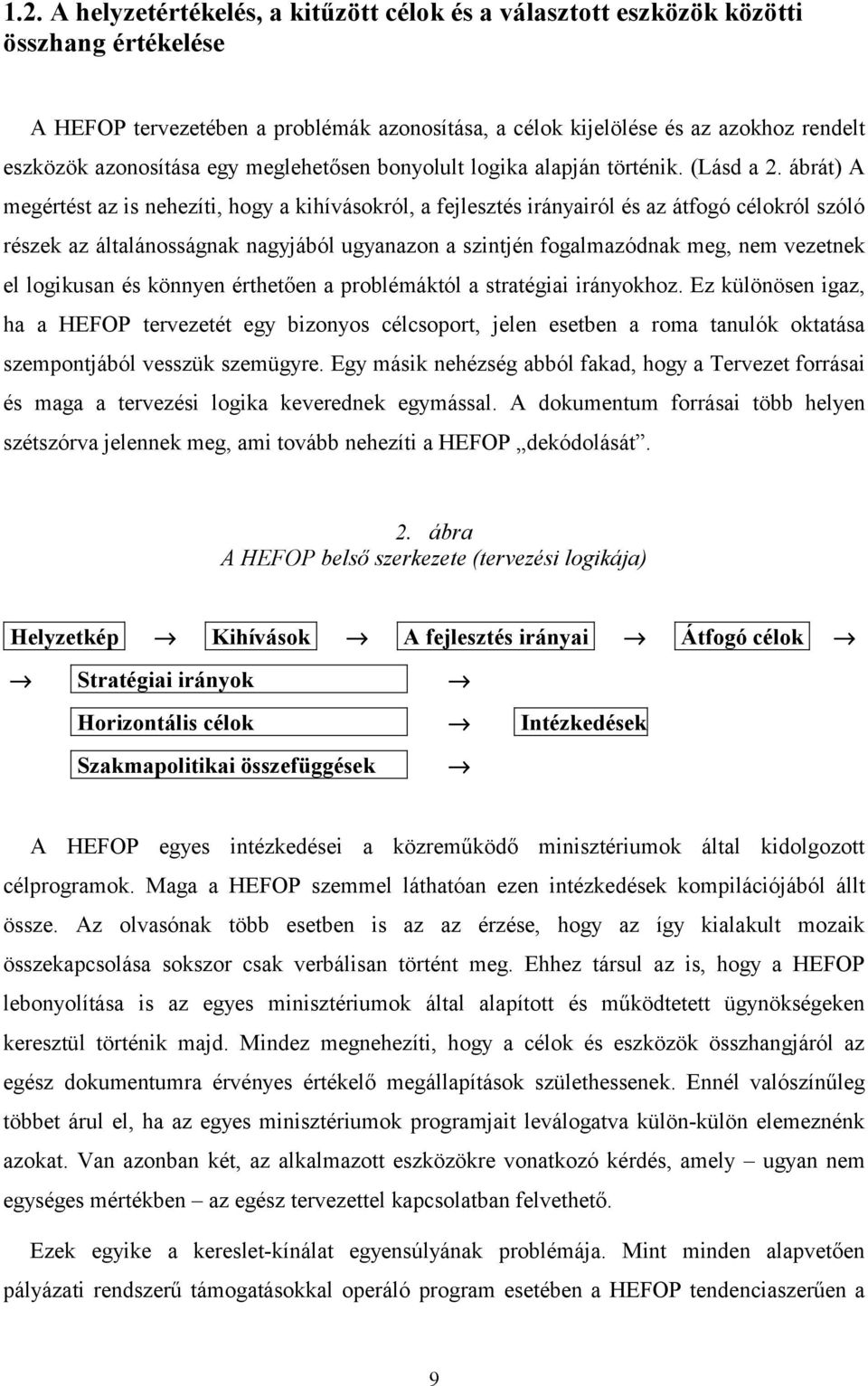 ábrát) A megértést az is nehezíti, hogy a kihívásokról, a fejlesztés irányairól és az átfogó célokról szóló részek az általánosságnak nagyjából ugyanazon a szintjén fogalmazódnak meg, nem vezetnek el