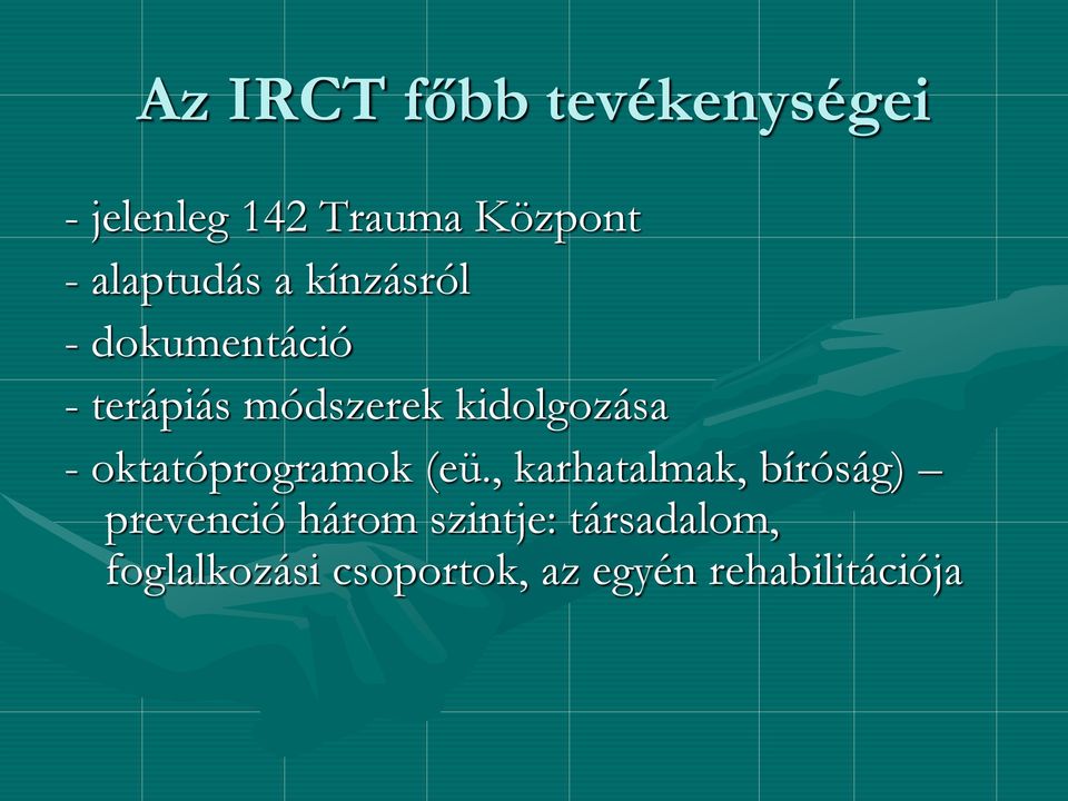 kidolgozása - oktatóprogramok (eü.